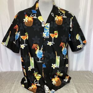 Pacific Legend Hawaiian Shirt Mens Size XL Tropical Drink USA NWT
